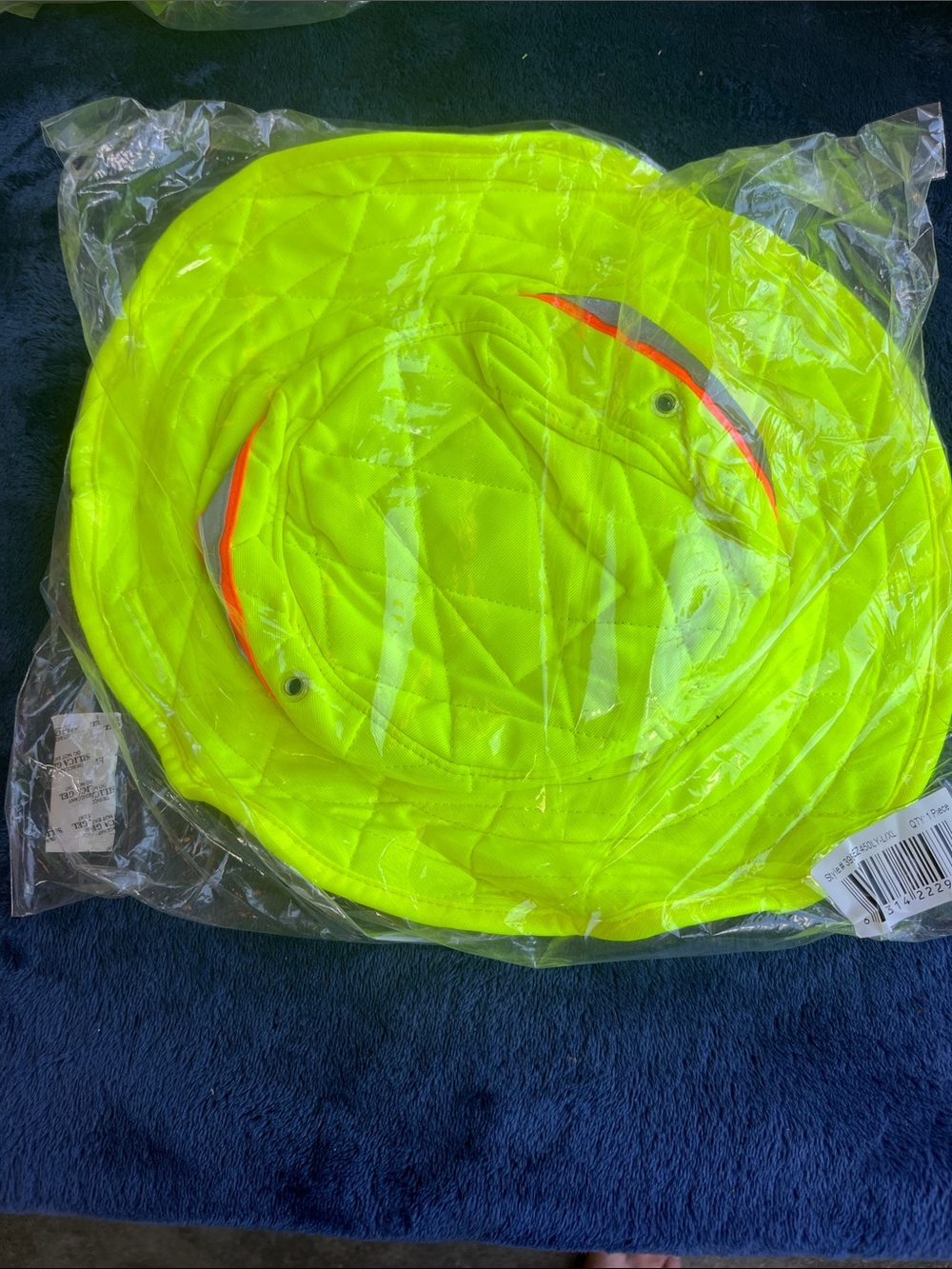 Neon Yellow Men's Bucket Hat with Reflective Trim